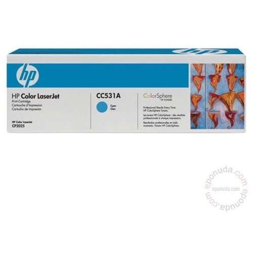 HP CC531A moder/cyan (304A) - original Cene
