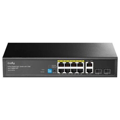 Cudy Svič 10/100/1000 10-port GS1010PS2/8 PoE+/2x Uplink/2x SFP/120W Cene