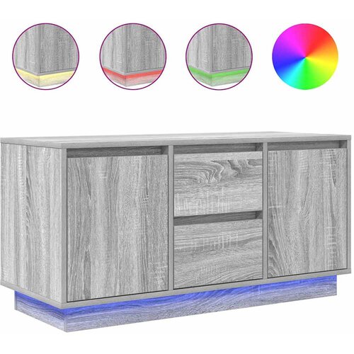 vidaXL TV omarica z LED lučkami siva sonoma 100x41x50 cm, (21829797) Cene