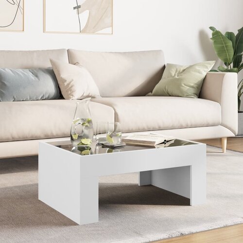  Stolić s beskonačnim LED svjetlima bijeli 70x50x30 cm Slike