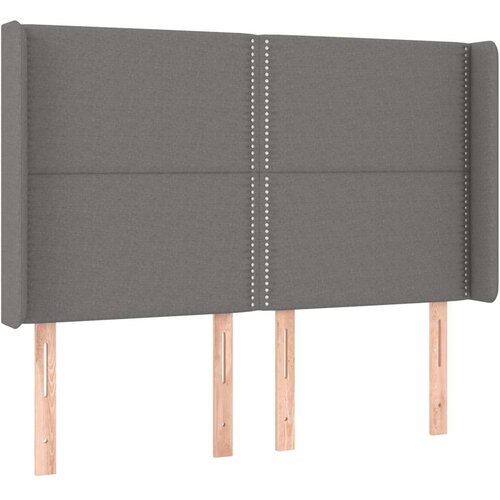  Box spring s madracem LED tamnosivi 140x200 cm tkanina Slike