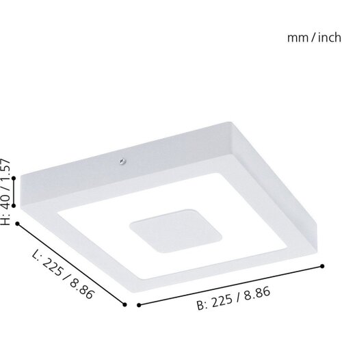 Eglo iphias spoljna spot, led, 16,5w, 3000k, 225x225, lijevani aluminij/bela JJ9DEAE Slike