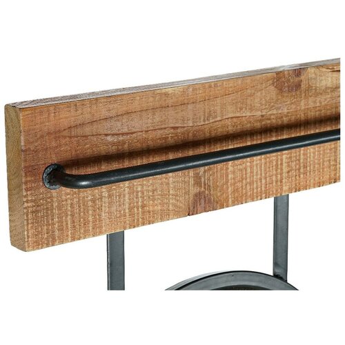  Zidno ogledalo DKD Home Decor Crna Metal Jela Ogledalo (80 x 15 x 20 cm) Slike