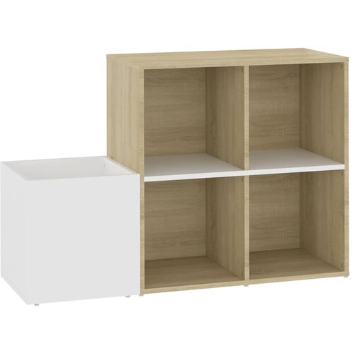Maison Chic Omarica za obutev - Kopa za čevlje bela in sonoma hrast 105x35,5x70 cm iverna pl., (21777865) Slike