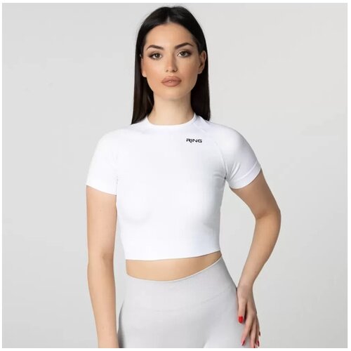 Ring Crop Top Active White Slike