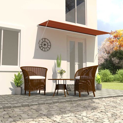 Tenda na uvlačenje 350 x 150 cm narančasto-smeđa Slike
