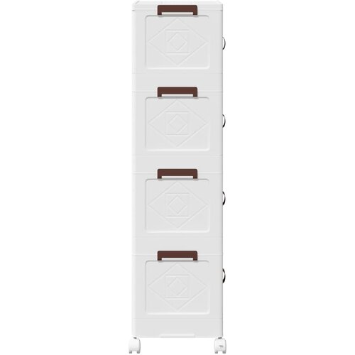  Složiva kutija za pohranu kotačima 4nivoa 28 L 48x29,5x112,5 cm Slike