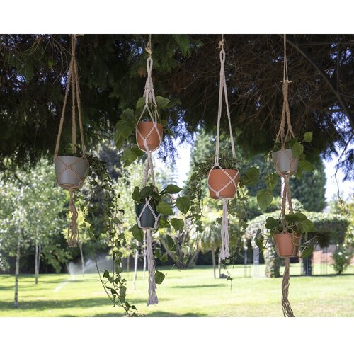 Artevasi tekstilna vrv za obe&amp;scaron;anje cvetličnih loncev &amp;oslash; 13 cm (vi&amp;scaron;ina 100 cm) Macram&amp;eacute; &amp;ndash; Slike
