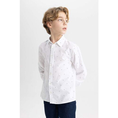 Defacto Boy Regular Fit Polo Neck Oxford Long Sleeve Shirt Slike
