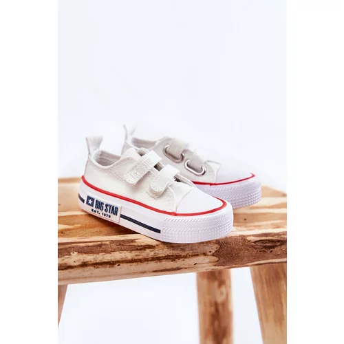 Big Star Children's Cloth Sneakers With Velcro BIG STAR KK374079 White