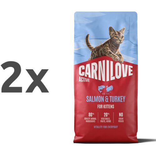 Carnilove Cat Active Kitten, briketi - losos in puran 2 x 6 kg Cene