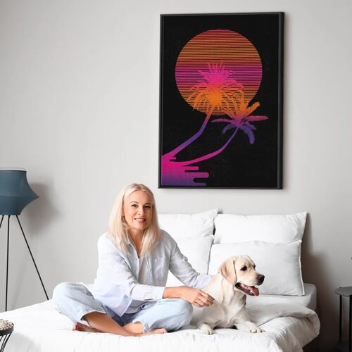  Slika - Palm at Sunrise (1 Part) Vertical 40x60 Slike