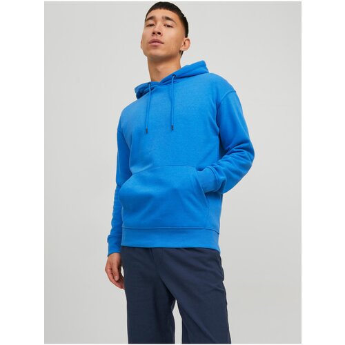 Jack & Jones Blue Mens Basic Hoodie Star - Men Cene