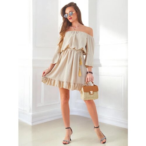 Resti Women's mini dress off-the-shoulder with long sleeves and rhinestones Cijene