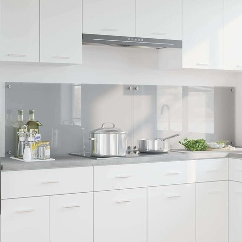 vidaXL Zaščita za kuhinjo 2 pcs Svetlo siva 100 x 50 cm kaljeno steklo Cene