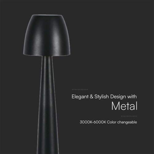  LED prigu&amp;scaron;iva punjiva dodirna stona lampa LED/3W/5V 3000-6000K crna Slike