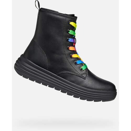 Geox Black Girls Ankle Boots Phaolae - Girls Cene