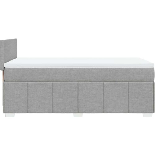 vidaXL Box spring postelja z vzmetnico svetlo siva 90x190 cm blago Cene
