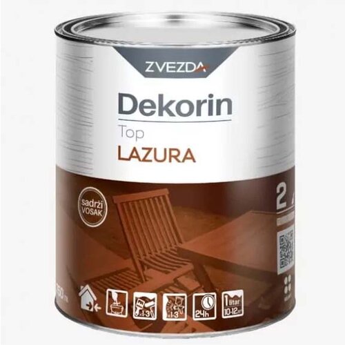 Helios Lazura sa voskom Uljana Dekorin TOP 750ml-akacija Cene