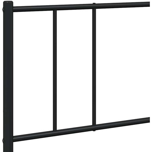  Metalni okvir kreveta uzglavlje i podnožje crni 193x203 cm Slike