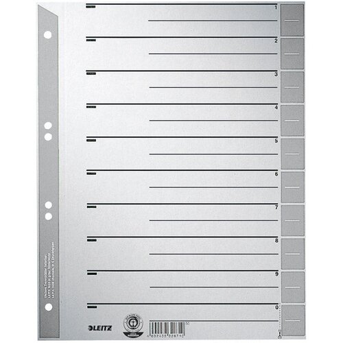 Pregrada KARTONSKA A4 LEITZ 16520385 SIVA Slike