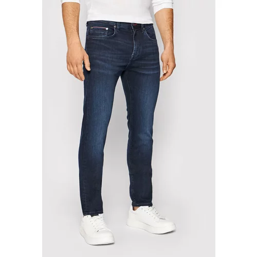 Tommy Hilfiger Jeans hlače Core Bleecker MW0MW15593 Mornarsko modra Slim Fit