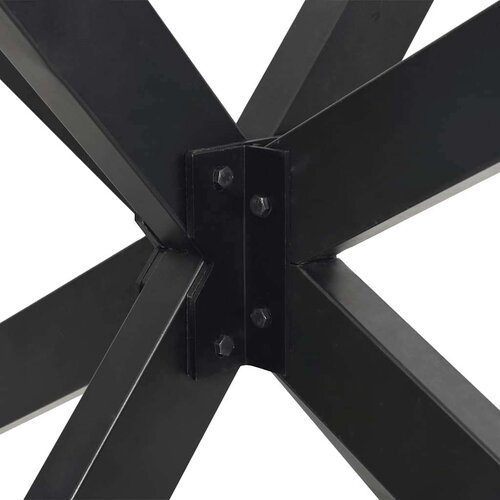  Noge jedilne mize pajkove oblike antracitne 150x78x(72-73) cm jeklo, (5000241498) Slike