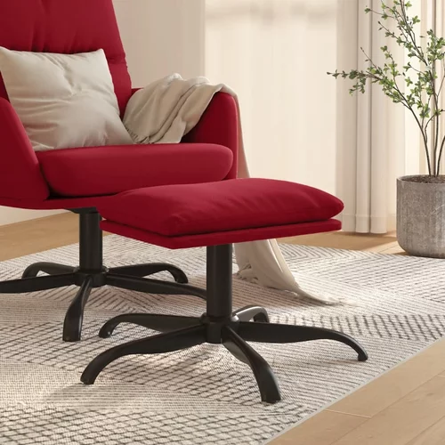vidaXL stolček za noge vinsko rdeč 60x60x39 cm žamet