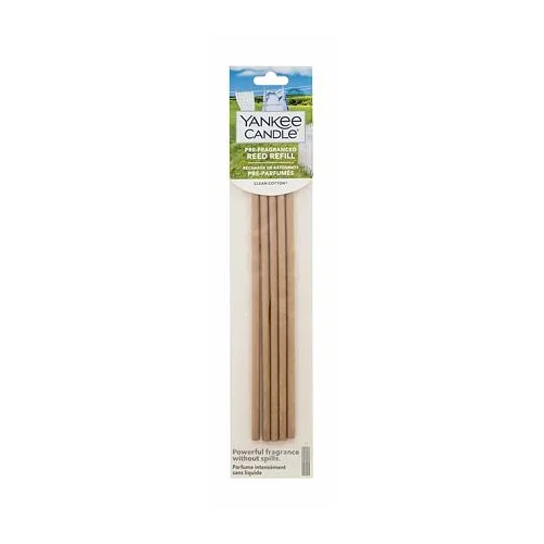 Yankee Candle Clean Cotton Pre-Fragranced Reed Refill nadomestne dišeče palčke za difuzor 5 ks unisex