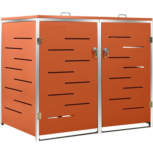 VidaXL Dvojna lopa za smetnjak 138x77,5x115,5 cm nerjaveče jeklo, (20826668) Slike