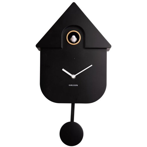 Karlsson crni zidni sat s klatnom Modern Cuckoo, 21,5 x 41,5 cm Cijene