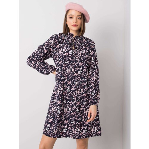 RUE PARIS Dress-WN-SK-R819-1.17-navy blue Cene