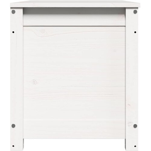  Kutija za pohranu bijela 80 x 40 x 45,5 cm od masivne borovine Slike