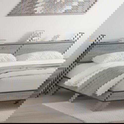  Skladi&amp;scaron;no uzglavlje Sivi hrast sonoma 200 cm Konstruirano drvo Slike