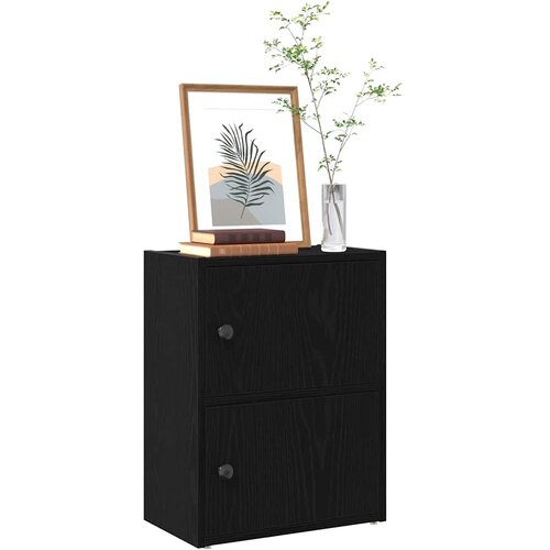  Regal za knjige crni hrasta 40x24x52 cm od konstruiranog drva Cijene
