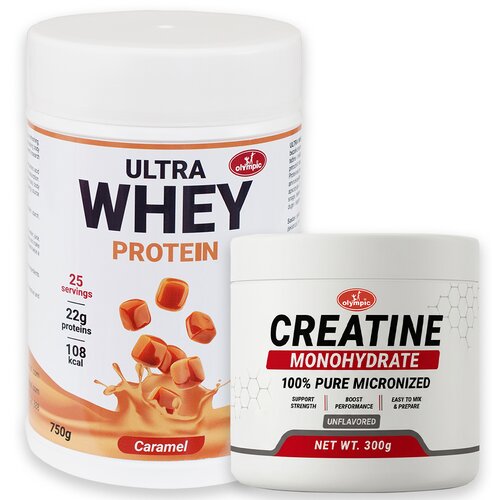 Olympic Ultra Whey Protein Karamela 750g + Creatine Monohydrate 300g Cene