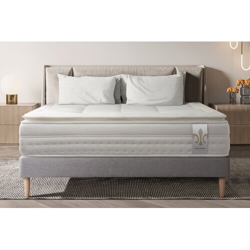 Litier Deluxe Celoten paket za posteljo - Vzmetnica 160x200 cm + Vzmetni okvir z letvami (komplet) + 2 vzglavnika + Odejica - Vingt-Huit PLUS, (21613618) Cene