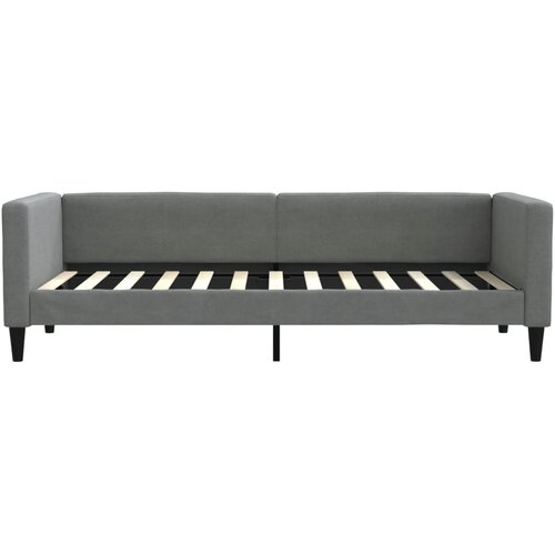  Dnevni krevet s madracem tamnosivi 80 x 200 cm od tkanine Slike