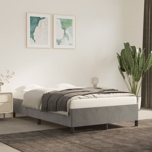 Furnova Posteljni okvir brez vzmetnico siv 120x190 cm žamet, (21934482) Slike