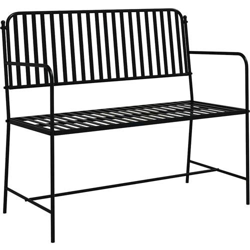  Vrtna klupa Crna 103,5 x 51,5 x 90 cm Čelik Slike