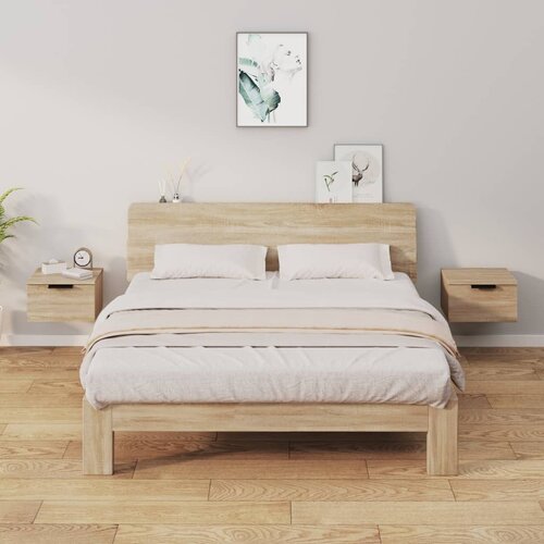 vidaXL Zidni noćni ormarići 2 kom boja hrasta sonome 34 x 30 x 20 cm Cene