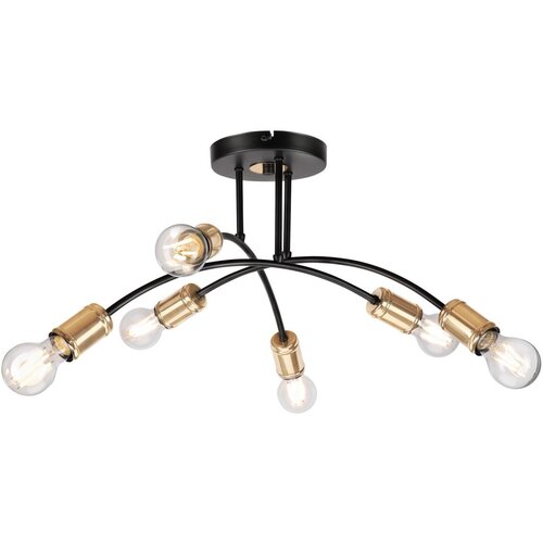  plafonski luster anya 6xE27/15W/230V crna/zlatna Cene