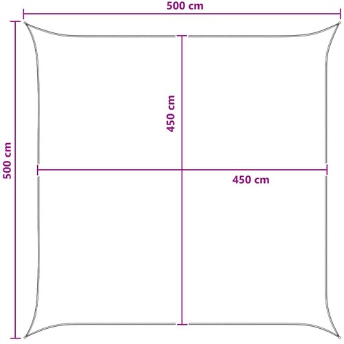  Jedrilica za sunčevu sjenu Antracit i bijelo 5 x 5 m HDPE Slike