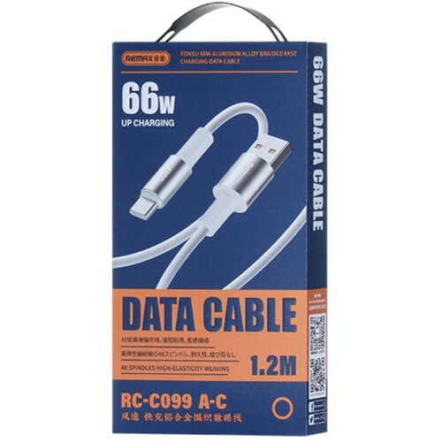 Remax Fonsu Series RC-C099 66W Fast Charging Braided Aluminum Alloy USB / USB-C Cable – 1.2M Cijene