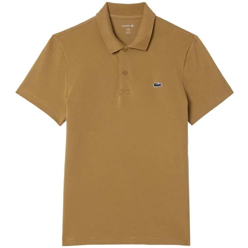 Lacoste Regular Fit Cotton Blend Polo Shirt Brown Smeđa