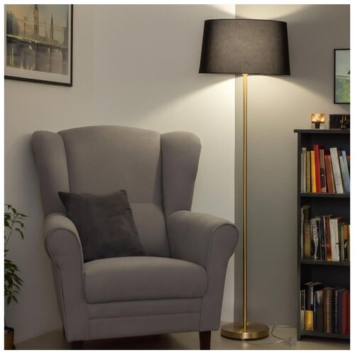 Brilagi LED podna lampa CERIA 1xE27/20W/230V prečnik 45 cm crna/zlatna Slike