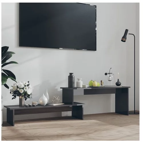  TV omarica visok sijaj siva 180x30x43 cm iverna plošča