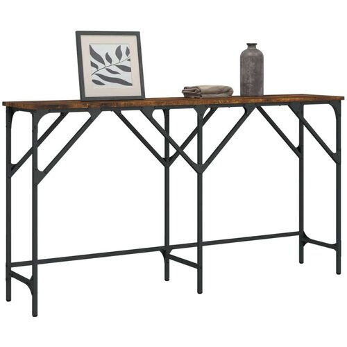  Konzolni stol boja hrasta 140x29x75 cm od konstruiranog drva Slike