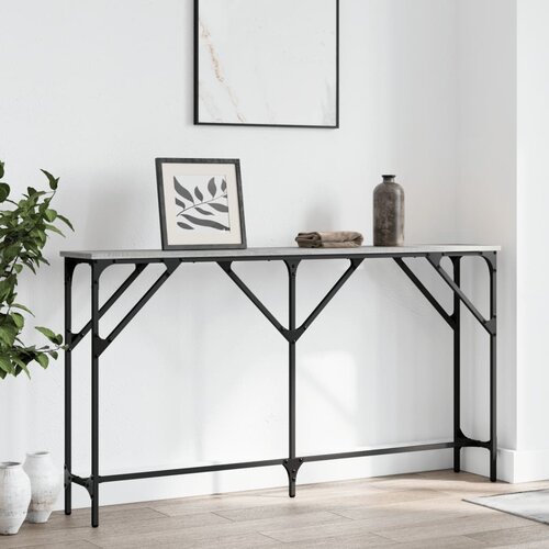 vidaXL Konzolna mizica siva sonoma 140x23x75 cm inženirski les Cene