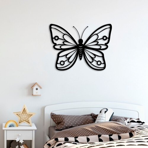 Wallity Zidna dekoracija Butterfly 1, 60x45 cm, 1.5 mm, Crna Cene